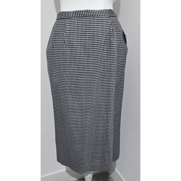 Vtg Pendleton size 8 wool pencil skirt Houndstooth New w tags Academia Preppy - Picture 1 of 9